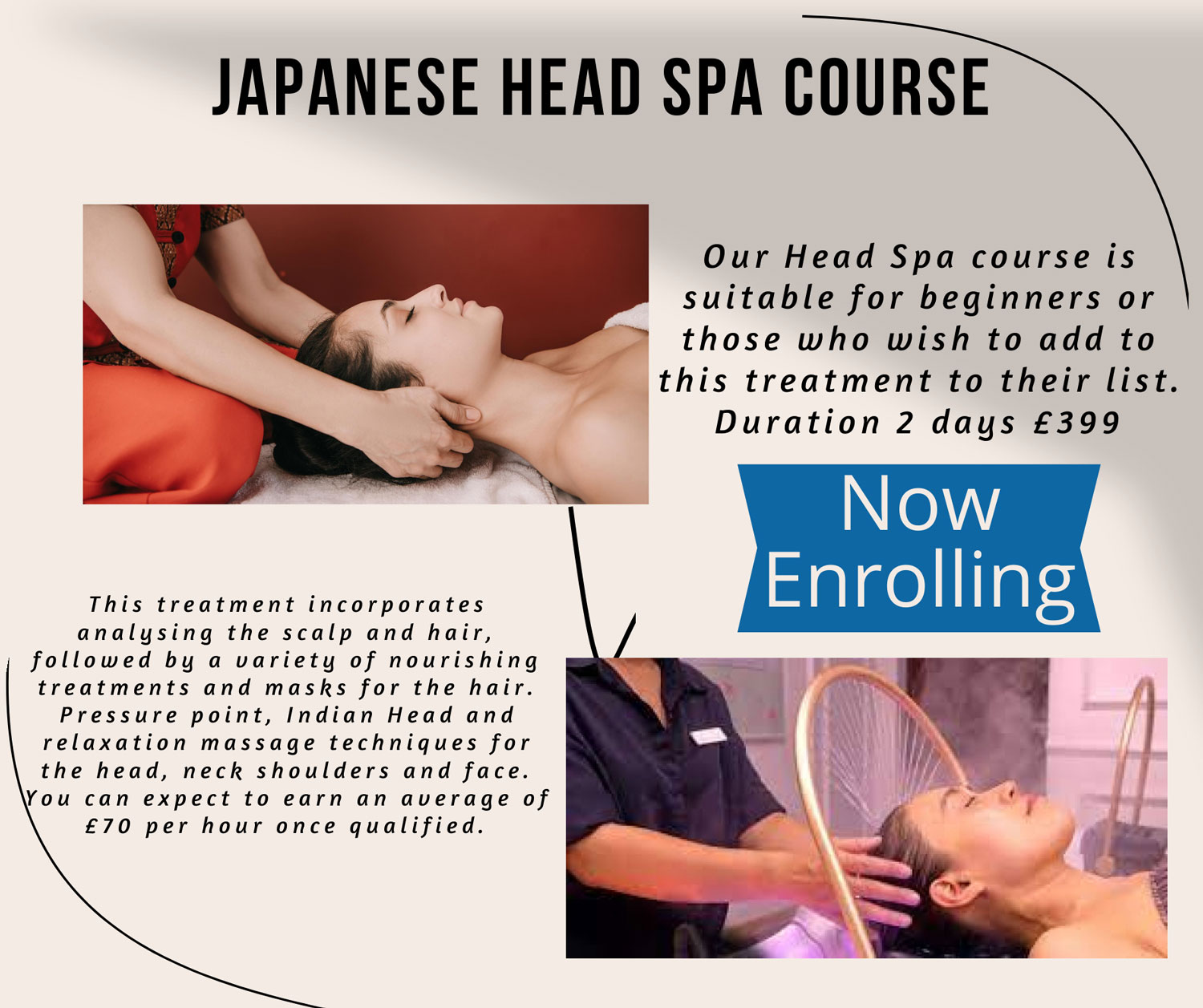 Japanese Head Spa & Japanese Head Spa Massage in Essex at Hair and Beauty Academy Courses